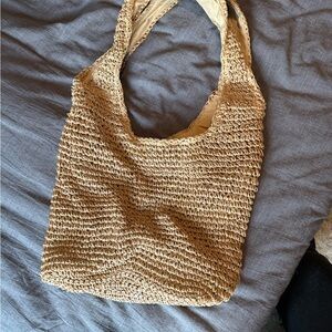 Amazon Tan Crochet Shoulder Bag